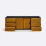 Oak TV cabinet with drawers modern DENIS II