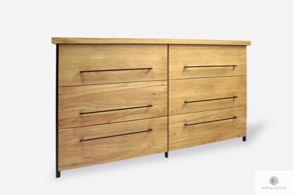 Wooden chest of drawers with metal legs to office HUGON II