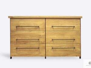 Industrial oak chest of drawers to living room HUGON II