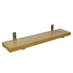 Wall oak shelf with handles