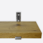 Wall oak shelf with handles