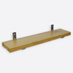 Wall oak shelf with handles