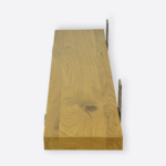 Wall oak shelf with handles
