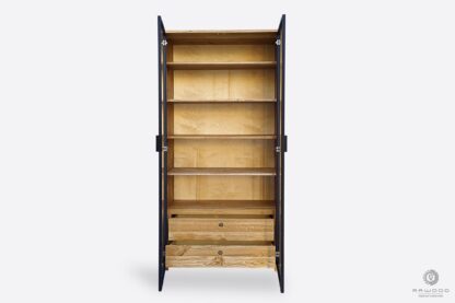 Oak display cabinet in industrial style to dining room MERIS I