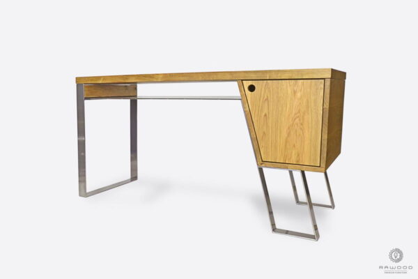 Wooden desk on metal legs to office BORA