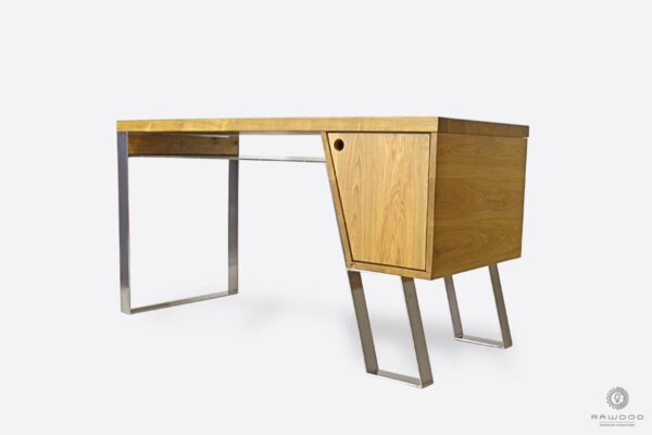 Design wooden desk with metal legs to office BORA sale