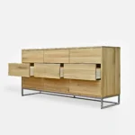 Dębowa nowoczesna komoda do salonu MERIS III