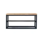 Ławka dębowa z półką loft siedzisko do przedpokoju HUGON III (1)(1)