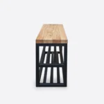 Ławka dębowa z półką loft siedzisko do przedpokoju HUGON III (5)