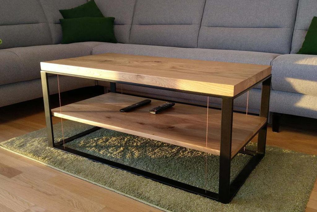 Ławy drewniane metalowe do salonu stolik ława z litego drewna metalu w stylu loft industrialnym na wymiar