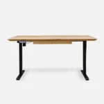 dębowe biurko COLIN z regulacją wysokości - lakier NATURALNY matowy (2)