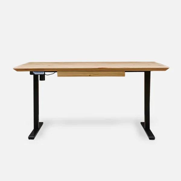 dębowe biurko COLIN z regulacją wysokości - lakier NATURALNY matowy (2)