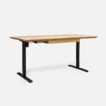 dębowe biurko COLIN z regulacją wysokości - lakier NATURALNY matowy (3)