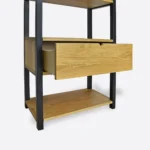 Loft oak bookcase for living room COLIN