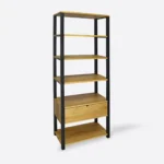 Loft oak bookcase for living room COLIN