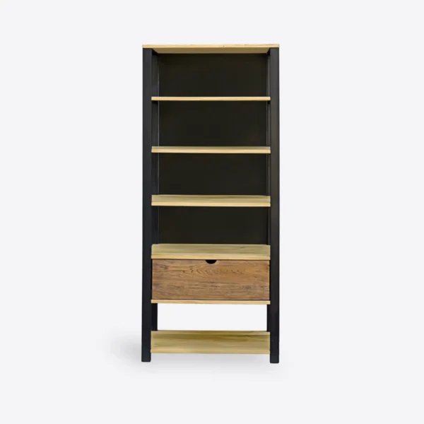 Wooden LOFT bookcase made of solid wood from the office COLIN