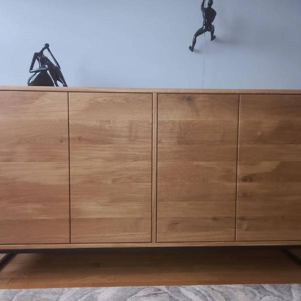 Duża dębowa komoda w stylu industrialnym do salonu wymiar MERIS