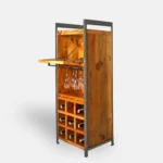 Solid wood alcohol bartender assistant for living room