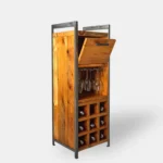 Solid wood alcohol bartender assistant for living room