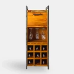 Solid wood alcohol bartender assistant for living room