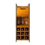 Solid wood alcohol bartender assistant for living room