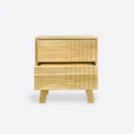 Oak bedside table with drawers for bedroom custom bedside tables NESS