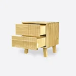 Oak bedside table with drawers for bedroom custom bedside tables NESS