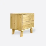 Oak bedside table with drawers for bedroom custom bedside tables NESS