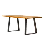 Oak table on metal legs SERSO