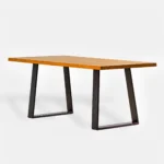 Oak table on metal legs SERSO