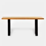 Oak table on metal legs SERSO