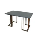 Oak wood table on the leg copper MERIDIAN