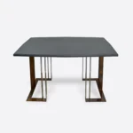 Oak wood table on the leg copper MERIDIAN