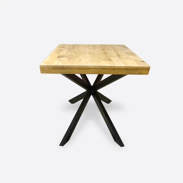 Oak loft table on metal legs for dining DEVON