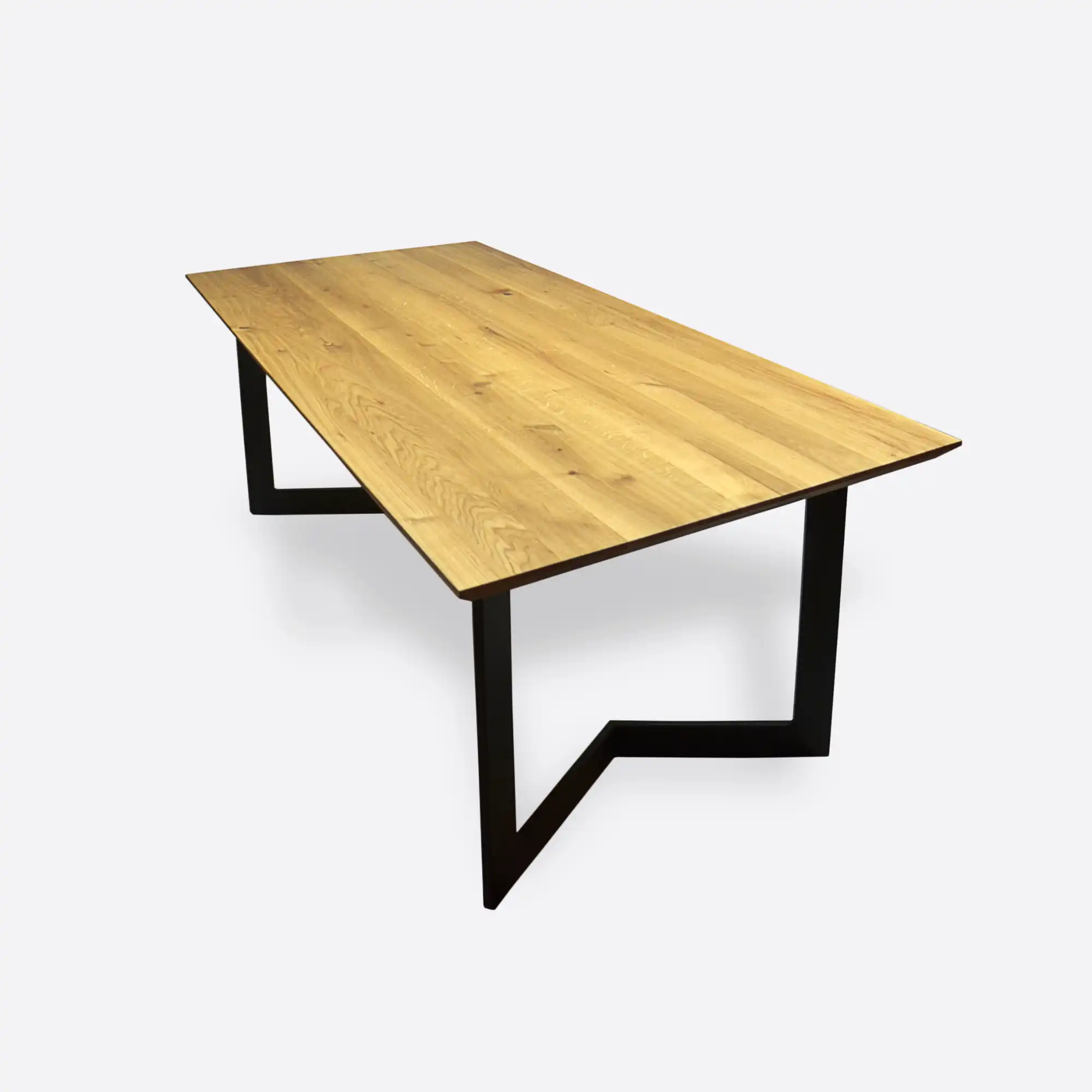 Oak table with metal legs loft GOVER