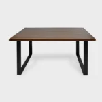 Stół z dębowym blatem i metalowymi nogami Westa