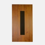 Oak dining table with glass for the living room MOCCA