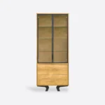 Designer oak display case made of solid wood for the living VITA
