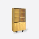 Designer oak display case made of solid wood for the living VITA