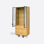 Designer oak display case made of solid wood for the living VITA