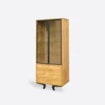 Designer oak display case made of solid wood for the living VITA