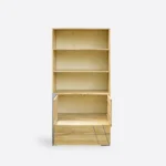 Designerski regał drewniany z szufladami i szafką BORA