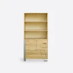 Designerski regał drewniany z szufladami i szafką BORA