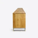 Oak chest of drawers on a metal base MERIS III