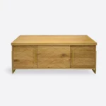 Nowoczesna szafka RTV drewniana z motywem jodełki CARIN