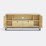 Industrialna szafka RTV loft dębowa z szufladami MERIS