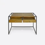 Industrial desk made of solid wood with drawers for the study