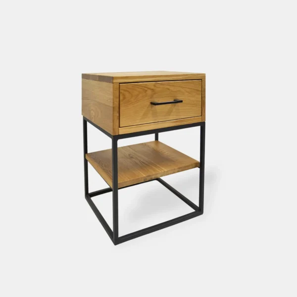 Bedside table with a shelf made of wood loft for bedroom MERIS