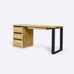 Biurko dębowe z szufladami z litego drewna do gabinetu CAMERON