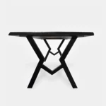 Rustykalny stół drewniany ze starego drewna stali i szkła OLBERO